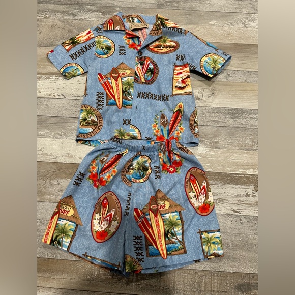 Made in Hawaii Fashion E & K Boys SurfBoard Shorts Set Size 2. - Picture 1 of 7